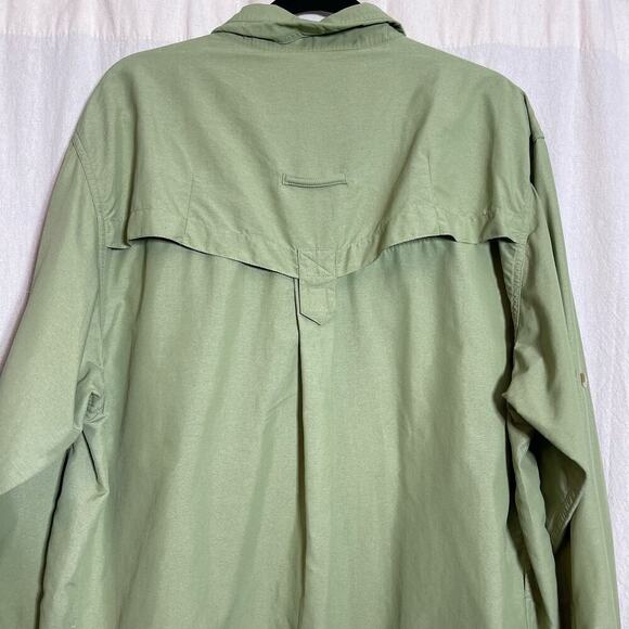 Exofficio Fishing Outdoor Long Sleeve Shirt Vented Chest Pockets Men's Large - Picture 4 of 9
